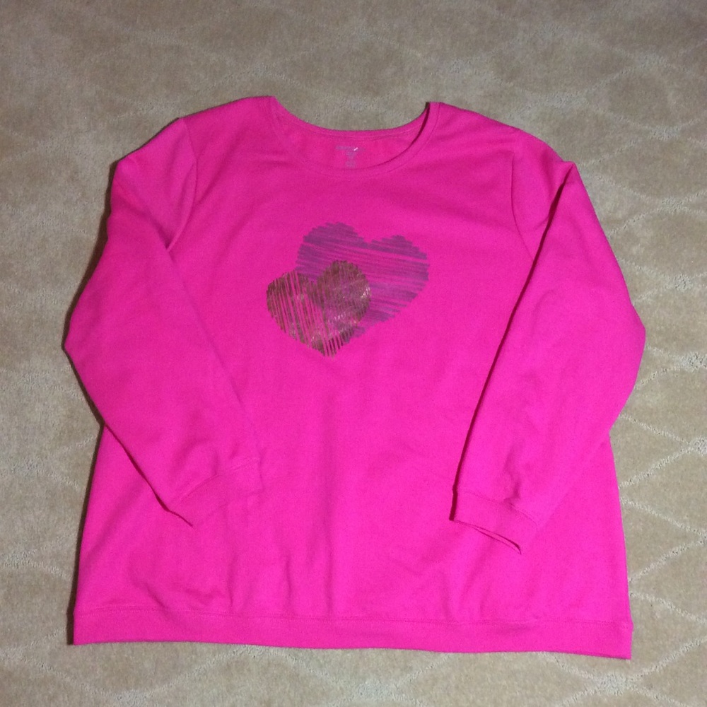 Dreams & Co. NWOT Fleece Sweatshirt PJ Top, 1X